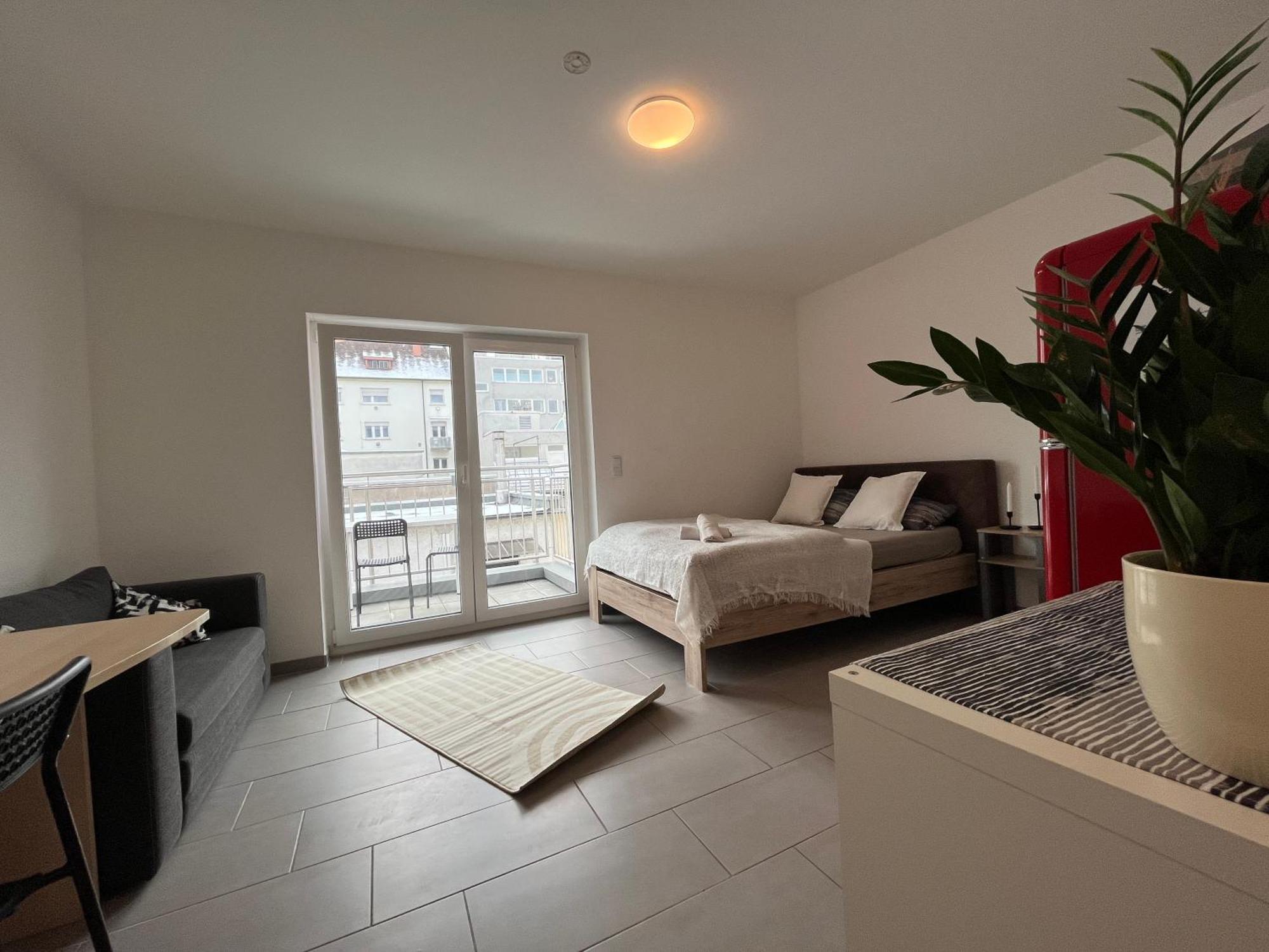 Simplex Apartments Am Europaplatz Karlsruhe Pokoj fotografie
